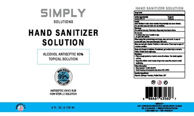236 mL Label (Print Hand Sanitizer Gel  8oz 3x5)